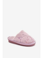 Dětské bačkory s kožíškem – fialové Norene