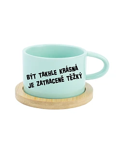 BÝT TAKHLE KRÁSNÁ JE ZATRACENÉ TEŽKÝ - mint hrníček makronka 200 ml