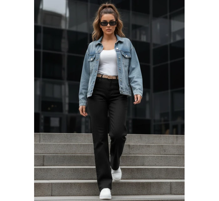 Dámské široké džíny DELUSSIA black FashionStreet UY2669