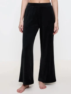 Sensual Velour Wide Leg Trousers 01 - BLACK - TRIUMPH BLACK - TRIUMPH