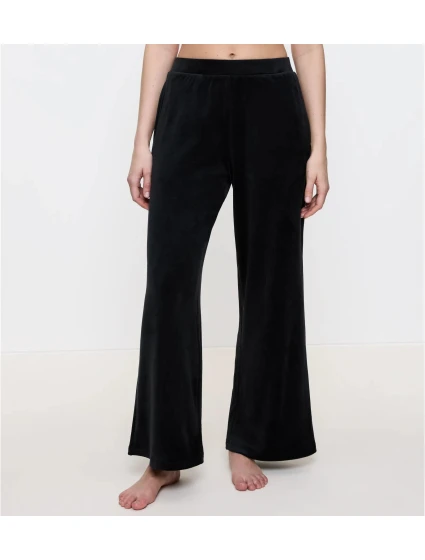 Sensual Velour Wide Leg Trousers 01 - BLACK - TRIUMPH BLACK - TRIUMPH