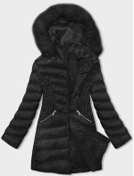 Černá prošívaná dámská bunda pro přechodné období (5M3162-392)