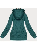 Zelená dámská mikina s kapucí a se vzorem model 21308818 - 6&8 Fashion