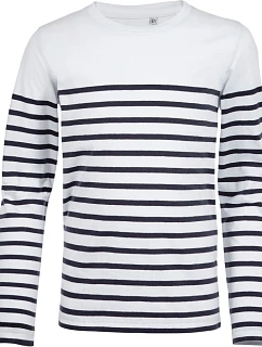 SOL'S LSL Kids Dětské pruhované tričko s dlouhým rukávem white/navy model 22521399