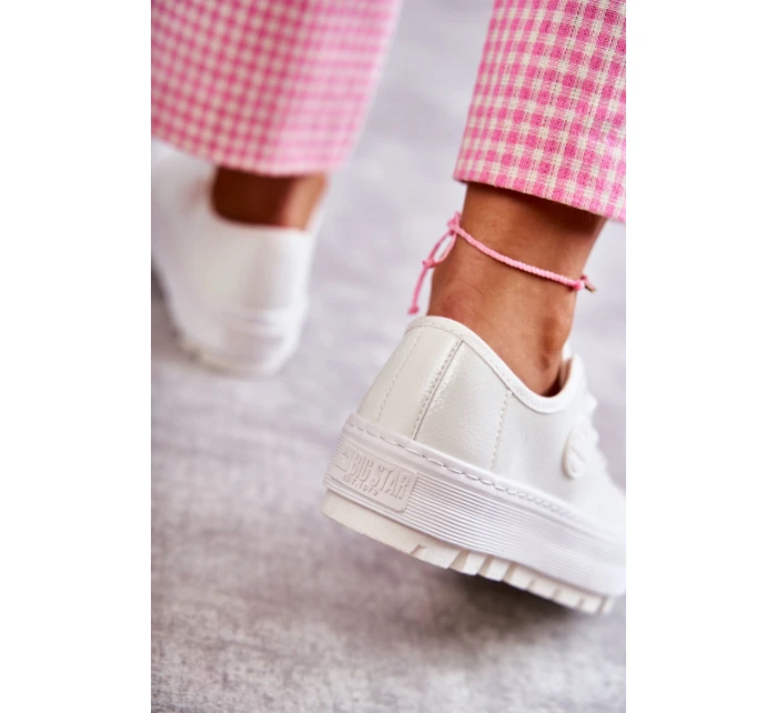 Módní lakované tenisky Big Star KK274045 Bílá Módní lakované tenisky Big Star KK274045 Bílá