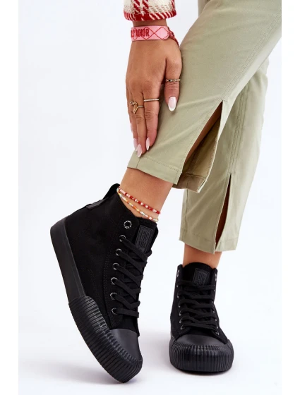 Dámské vysoké tenisky Big Star Černé model 21610389 - Big Star Shoes Dámské vysoké tenisky Big Star Černé model 21610389 - Big Star Shoes