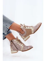 Kožené Kotníkové Boty model 21691375 - Maciejka Kožené Kotníkové Boty model 21691375 - Maciejka