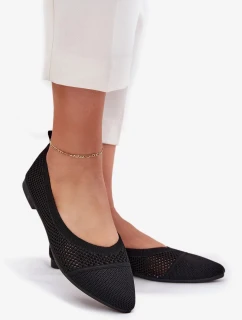 Dámské síťované baleríny Alvona – černé