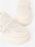 Exkluzívní  polobotky hnědé dámské platforma