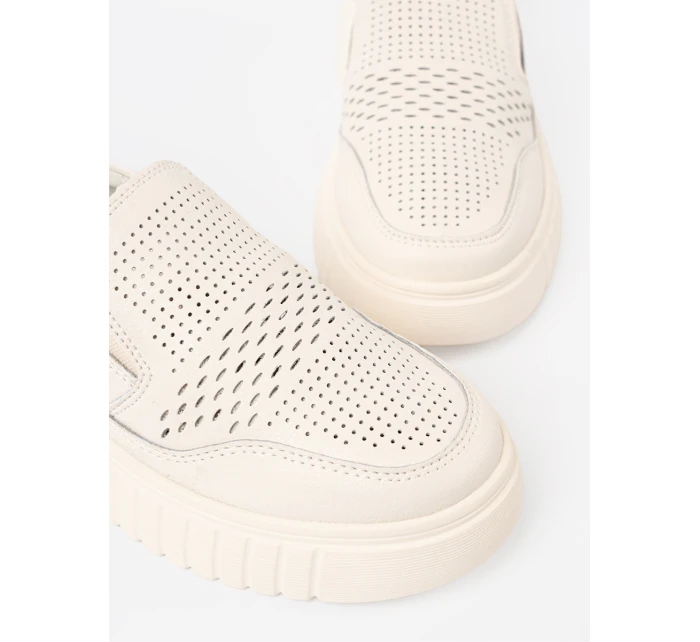 Exkluzívní  polobotky hnědé dámské platforma