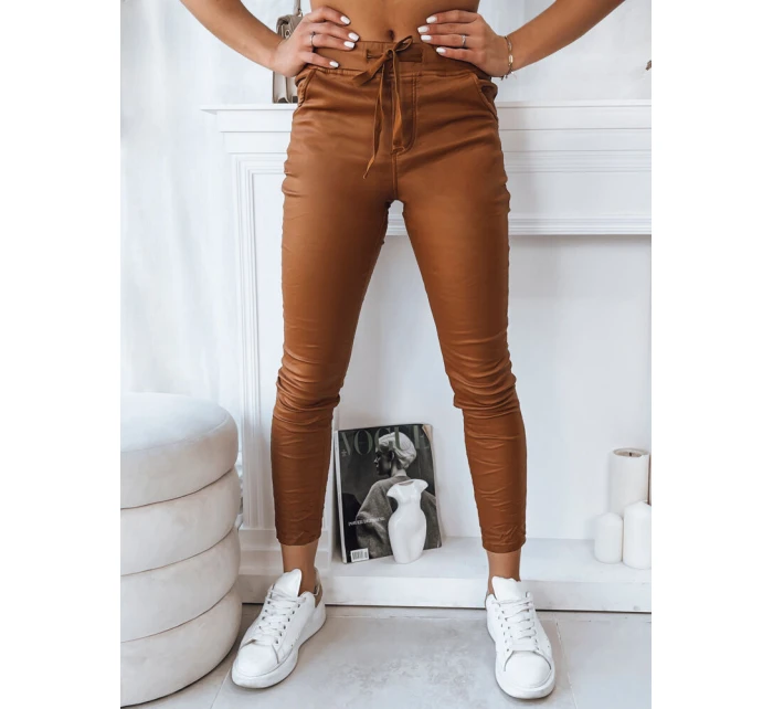 Dámské kalhoty LIZZY camel FashionStreet UY1779