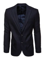 Pánské jednořadové sako v tmavě modré barvě FashionStreet MX0625