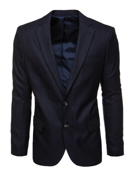 Pánské jednořadové sako v tmavě modré barvě FashionStreet MX0625