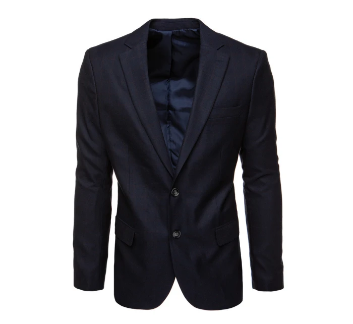 Pánské jednořadové sako v tmavě modré barvě FashionStreet MX0625