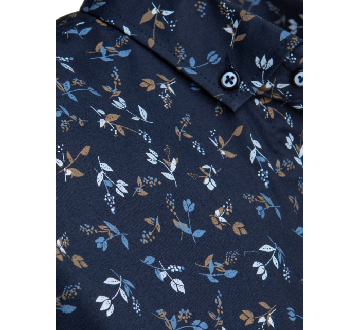 Pánská tmavě modrá košile s krátkým rukávem Dstreet model 21989535 - FashionStreet