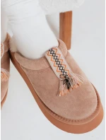 FashionStreet béžové zateplené dámské žabky ZY1302