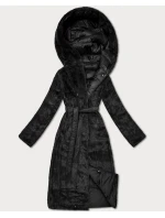 Černá oboustranná zimní bunda - kožíšek Minority (P3-6020-1)