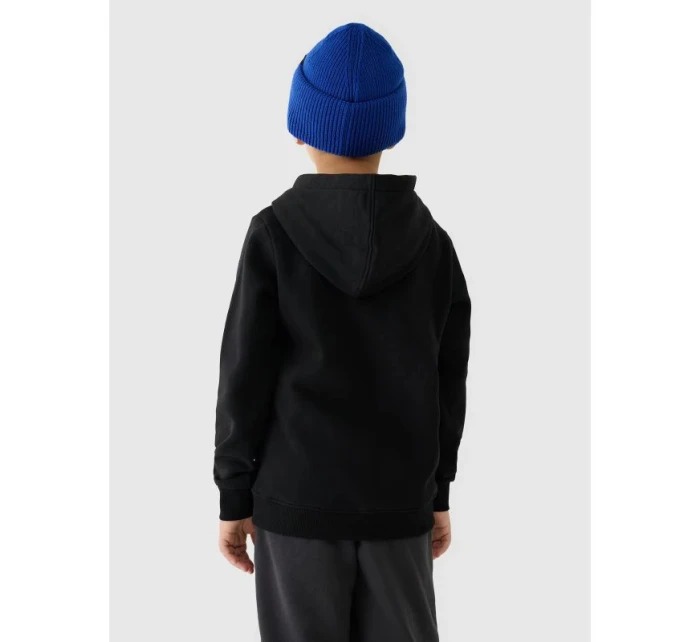 Chlapecká nepruhovaná mikina s kapucí 4F Junior 4FJWMM00TSWSM1292-20S