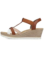 Sandały damskie na brązowe model 22087200 - Rieker Sandały damskie na brązowe model 22087200 - Rieker