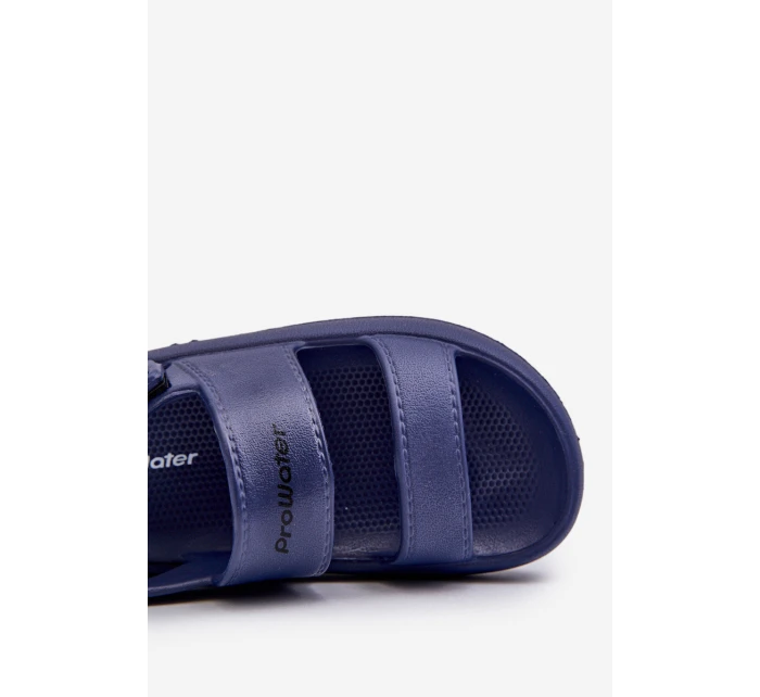 Lehké pěnové sandály na suchý zip ProWater PRO-24-05-01K tmavě modré Lehké pěnové sandály na suchý zip ProWater PRO-24-05-01K tmavě modré