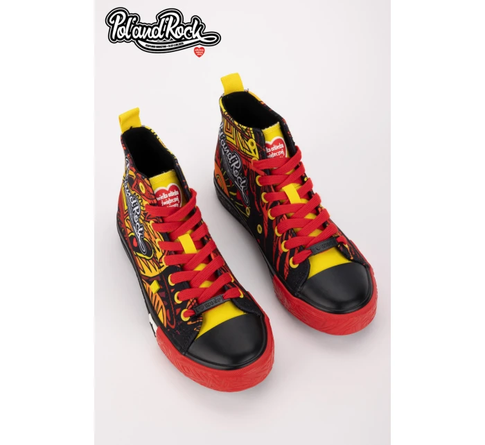 Tenisky Pol'and'Rock Festival X Big Star SS174501 Černo-Červené Tenisky Pol'and'Rock Festival X Big Star SS174501 Černo-Červené