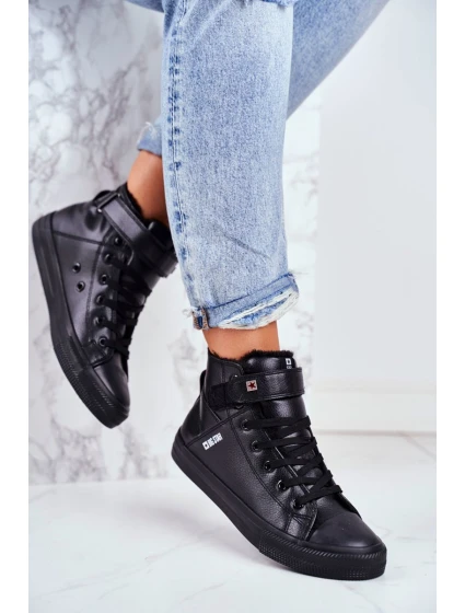 Zateplené Kožené Tenisky BIG STAR model 21518611 Černé - Big Star Shoes