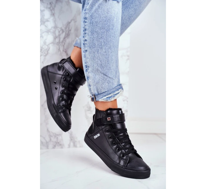 Zateplené Kožené Tenisky BIG STAR model 21518611 Černé - Big Star Shoes