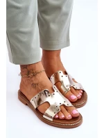 Dámské sandály s ozdobnými výřezy zlato Emily Dámské sandály s ozdobnými výřezy zlato Emily