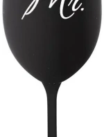 MR. - černá sklenice na víno 350 ml