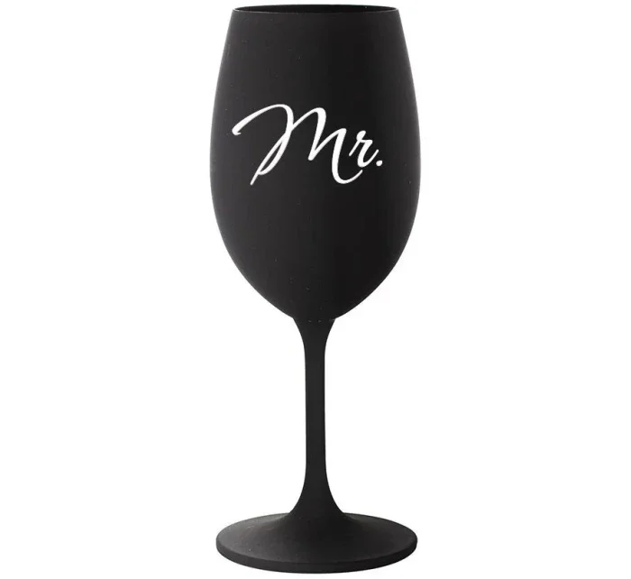 MR. - černá sklenice na víno 350 ml MR. - černá sklenice na víno 350 ml