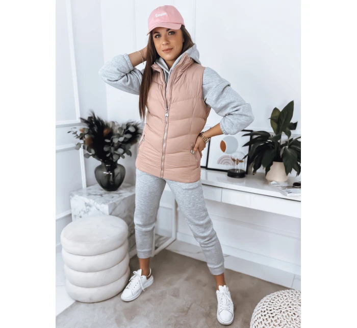 Dámská prošívaná vesta růžová Dstreet model 21967405 - FashionStreet