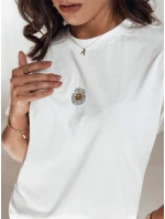 Dámské tričko FLORTA ecru FashionStreet RY2569