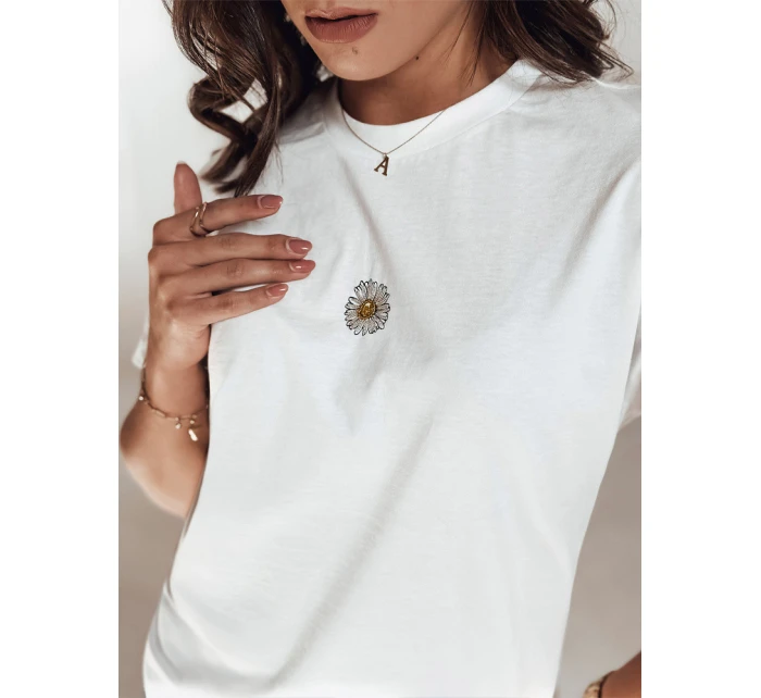 Dámské tričko FLORTA ecru FashionStreet RY2569