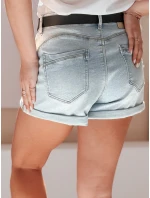 Dámské džínové šortky s páskem SUMMERFLY blue FashionStreet SY0482 Dámské džínové šortky s páskem SUMMERFLY blue FashionStreet SY0482