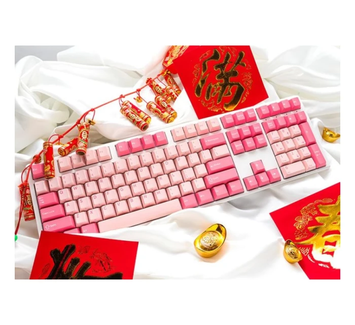 One 3 Herní USB klávesnice QWERTZ model 21716607 Pink - Ducky