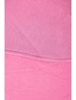 Šaty s kapucí a bočním rozparkem růžové