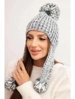Dámská čepice s ušima Emma K343 grafitová Dámská čepice s ušima Emma K343 grafitová