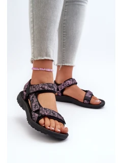 Lehké Sportovní Dámské Sandály Černo-Růžové Lumeria