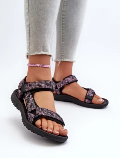 Lehké Sportovní Dámské Sandály Černo-Růžové Lumeria