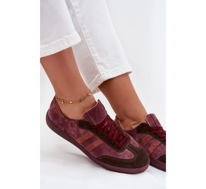 model 21707340 Semišové Nízké Dámské Tenisky Bordó - Zazoo model 21707340 Semišové Nízké Dámské Tenisky Bordó - Zazoo