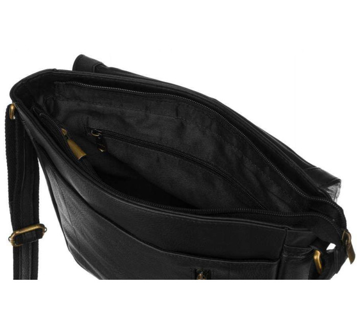 Pánské kabelky [DH] Kožená taška PTN 788 NDM BLACK