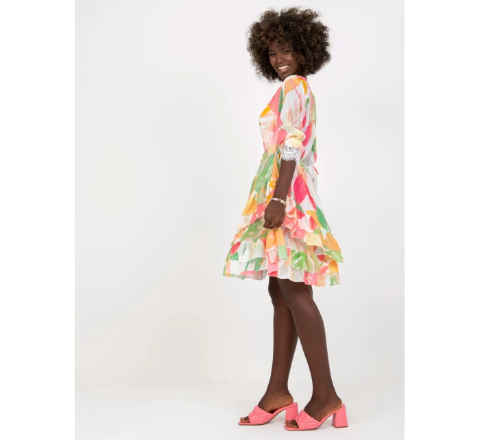 Šaty DHJ SK 0997 1.33X bílé a růžové