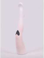 Yoclub Dívčí neprůhledné punčocháče z mikrovlákna 40 Den se vzorem RAM-0124G-0140 White