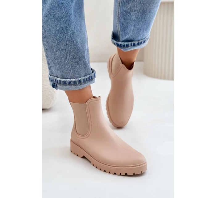 Dámské Holínky S Elastickými Vložkami Béžové Ciariel Dámské Holínky S Elastickými Vložkami Béžové Ciariel