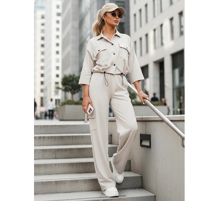 Dámská souprava beige Dstreet model 21975290 - FashionStreet Dámská souprava beige Dstreet model 21975290 - FashionStreet