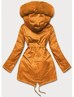 Dámská parka s kožešinou oranžová (5m762-254) Dámská parka s kožešinou oranžová (5m762-254)