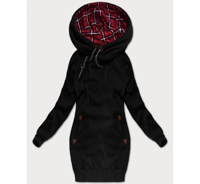 Černá dlouhá dámská mikina (AMG-738/1) Černá dlouhá dámská mikina (AMG-738/1)