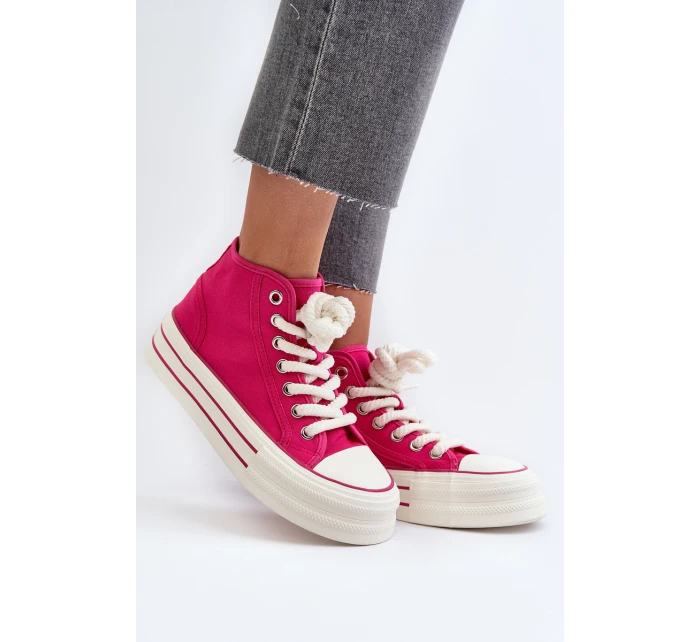 Dámské tenisky na platformě Fuksja Aineri Dámské tenisky na platformě Fuksja Aineri