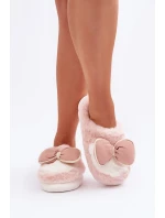 Pantofle S Mašlí Růžové model 21681735 - Boto Pantofle S Mašlí Růžové model 21681735 - Boto