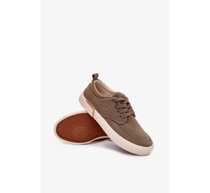 Pánské textilní tenisky Big Star – khaki